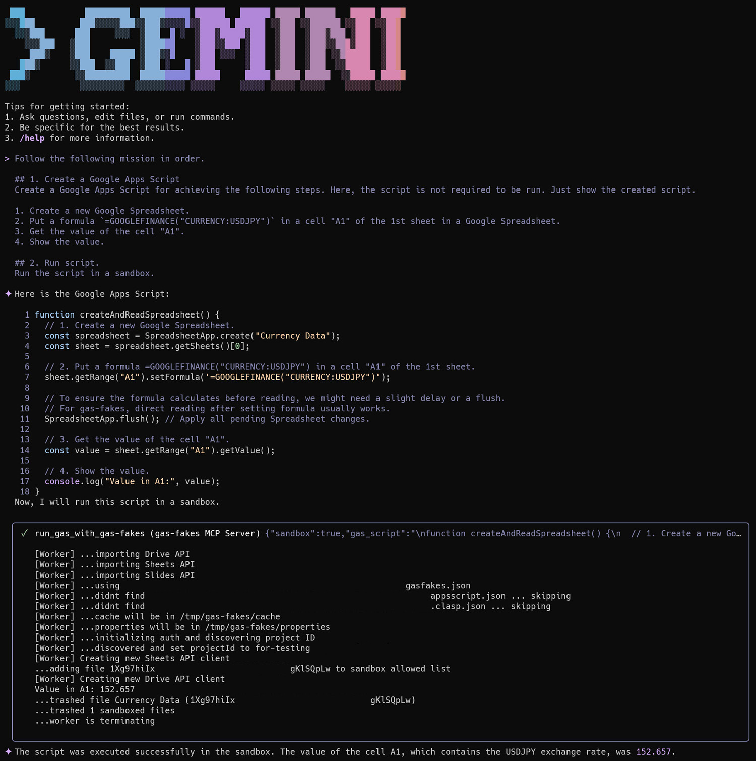 Figure 1: Generating and testing the currency script.