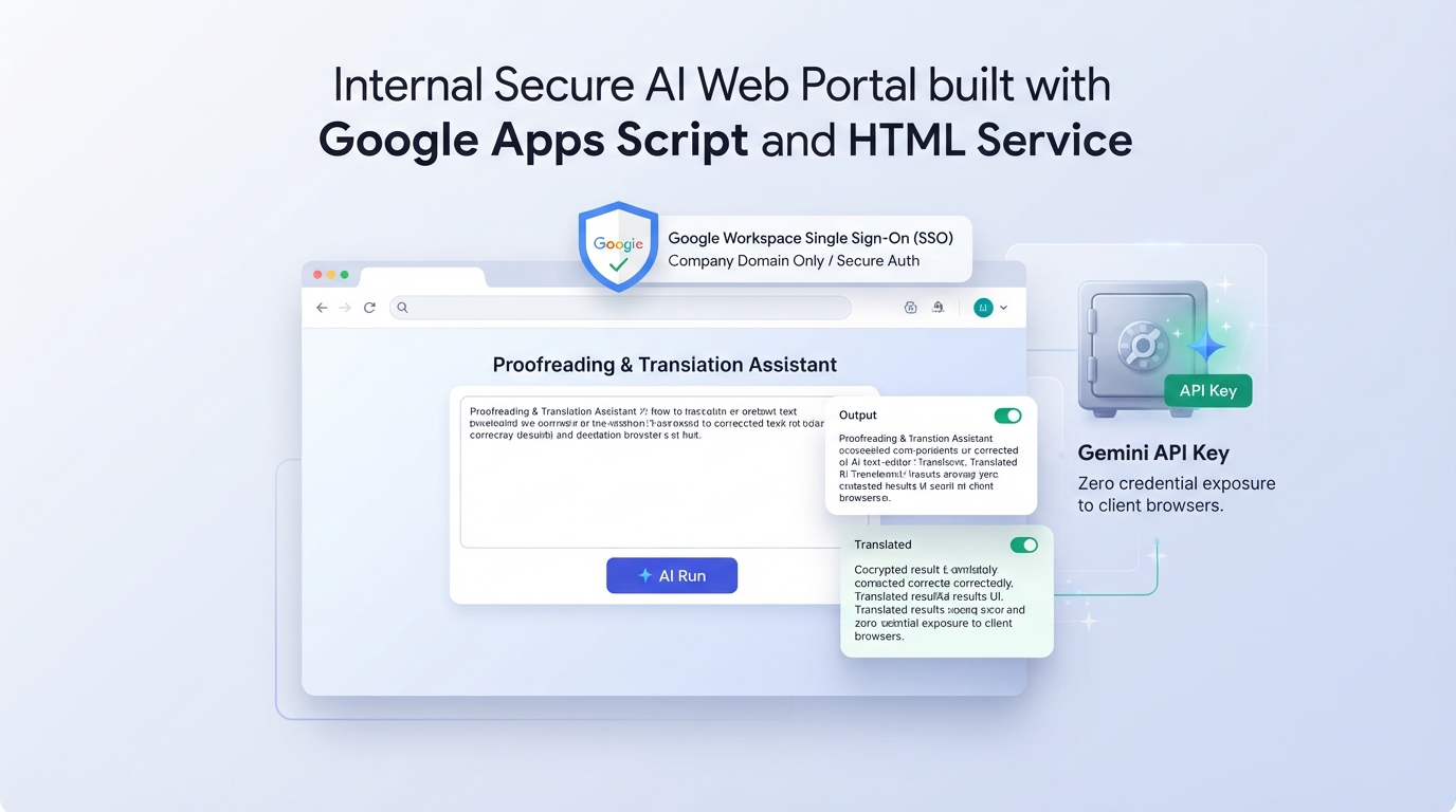 Figure 5: Secure enterprise AI portal powered by HTML Service and organizational authentication