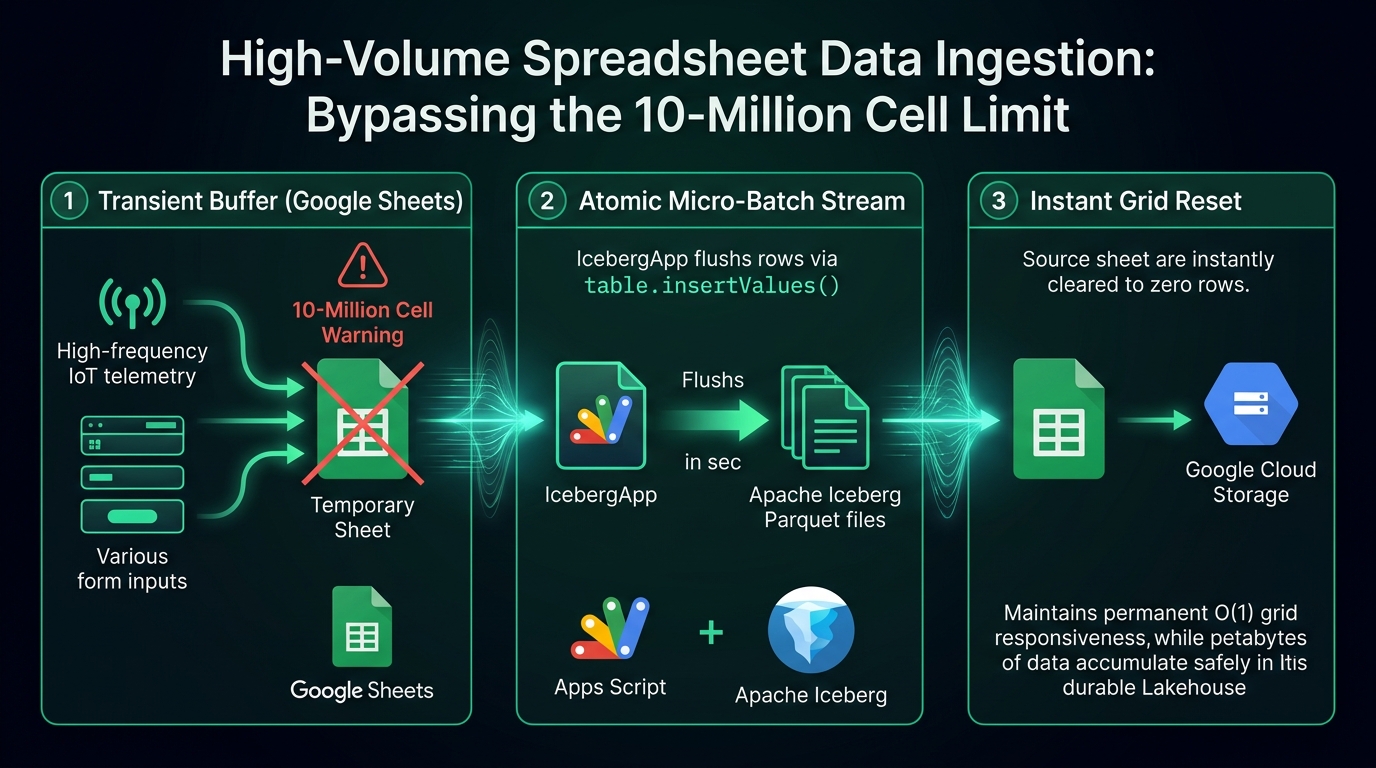 Figure 6: High-Volume Spreadsheet Data Ingestion: Bypassing the 10-Million Cell Limit