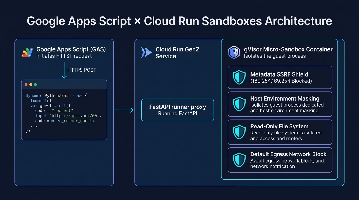 Google Apps Script × Cloud Run Sandboxes Architecture